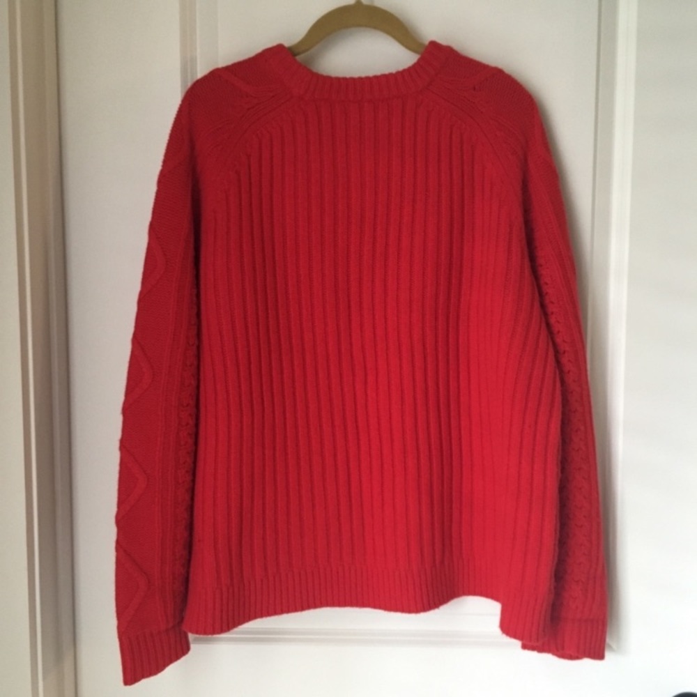 J. Crew Hawthorne Cable Knit Pom-Pom Sweater XL - Picture 5 of 9